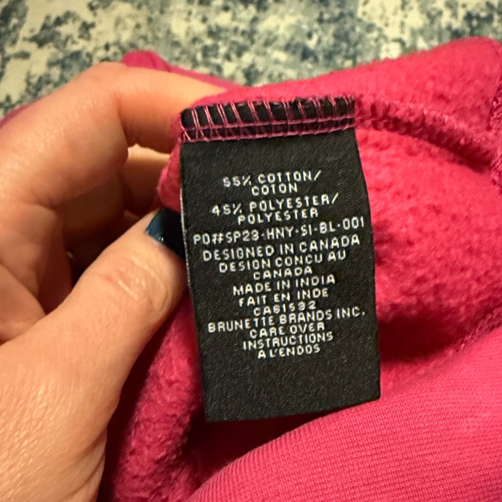 Brunette The Label “BLONDE” Pink Graphic Sweatshirt S/M - Picture 5 of 6
